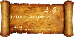 Leitold Gusztáv névjegykártya