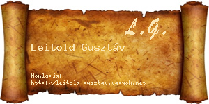 Leitold Gusztáv névjegykártya