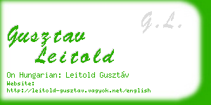gusztav leitold business card