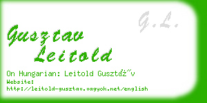 gusztav leitold business card